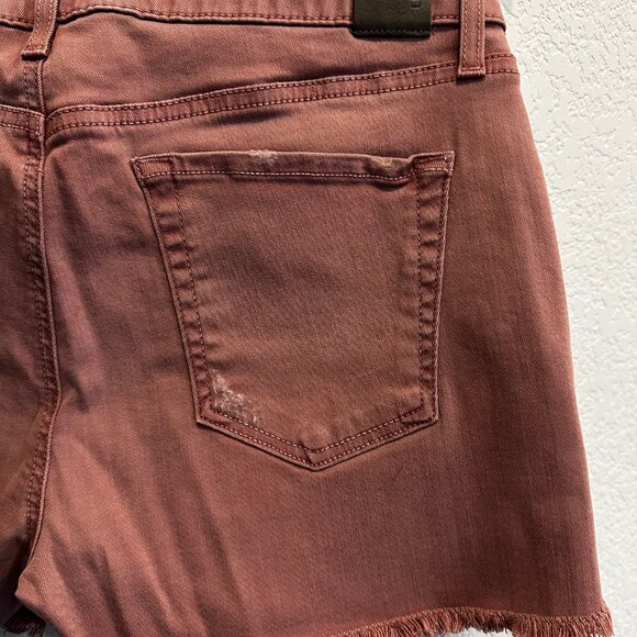 NWT!! Size 8 - Level 99 Adelynn Side Slit Distressed Light Pink Denim Shorts - Picture 6 of 10